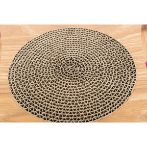 Rascador de Cartón de 35x4x35cm con Juguetes de Lana, Categoría de Productos para Gatos y Rascadores - Product Image 3