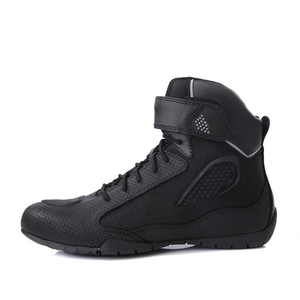 Bottes de moto courtes, chaussures de moto toutes saisons avec construction durable, semelle antidérapante et design confortable - Product Image 4