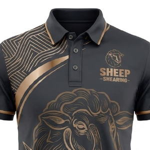 Polo personnalisé pour la tonte des moutons avec design à longue queue, impression par sublimation, fabrication OEM de haute qualité - Product Image 3