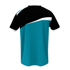 T-shirt pour homme à manches raglan, col rond, blanc et violet, coupe classique, séchage rapide, style sportif, design uni - Product Image 5