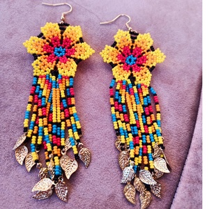 Pendientes de Cuentas Multicolores Modernos Personalizados, Diseño 3D Hecho a Mano, Joyería Ligera para Uso Diario, Estilo Boho, Orion - Product Image 4