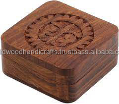 Boîtes en bois sculptées à la main de qualité supérieure boîte à bijoux organisateur idées cadeaux en bois pour stocker des pièces de bijoux - Product Image 3