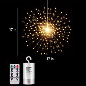 Luci a Sfera Sospese 200 LED a Batteria, 8 Modalità Dimmerabili, Telecomando, Impermeabili, Filo di Rame, Luci Fatate Natalizie - Product Image 1