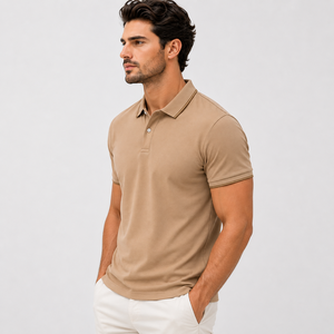 Polo homme en tissu doux et respirant, idéal pour un usage quotidien, coupe confortable, look élégant pour les hommes modernes. - Product Image 4