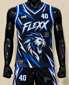 Conjunto de Ropa de Baloncesto Estampada al por Mayor: Camiseta de Malla Ligera y Transpirable, Pantalones Cortos con Cintura Elástica, Uniforme Deportivo de Alto Rendimiento (Parte Delantera) - Product Image 1