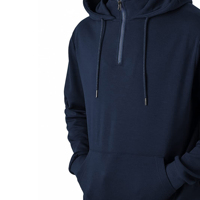 Sweat à capuche à fermeture éclair quart de tour OEM ODM, sweats à capuche personnalisés en mélange de coton, fabricant de vêtements sous marque privée, fournisseur de vêtements en gros