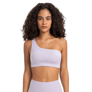 New Fashion Lightweight High Support Sports Bra Water Drop Shaped Single Strap Breathable Yoga Tops Plus Size Backless Front - Product Image 4