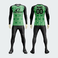 Tenue de Gardien de But de Football 2026 Rembourrée à Manches Longues et Pantalon, Personnalisable, Qualité Supérieure, Imprimée par Transfert Thermique, Respirante, Partie Avant
