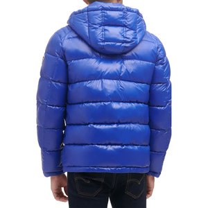 OEM Customized Breathable Windproof <b>Hooded</b> Puffer <b>Jacket</b> For <b>Men</b> Winter Casual Outerwear Thick Polyester Shiny <b>Padded</b> <b>Jacket</b> - Product Image 6
