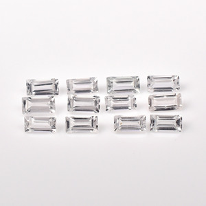 Natural White Topaz 11X22mm Baguette Cut Faceted Calibrated Loose Gemstone Certified Stone For Jewelry Making Wholesale Supplier - Product Image 4