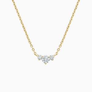 Three Stone Lab Grown Diamond IGI Certified Pendant <b>Necklace</b> in 14K White Gold Luxury <b>Delicate</b> Everyday Wear Elegant Party Gift - Product Image 4