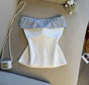 Belle Tube Top à nouer avec soutien-gorge intégré, sans couture, moderne, vente en gros, crop tops abordables, tube top rouge - Product Image 5