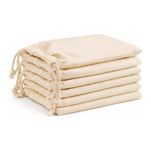 Personalized Eco-Friendly Custom Cotton Drawstring Bags With Solid <b>Plain</b> Printed Logo Durable High Quality Reusable Shopping - Product Image 2