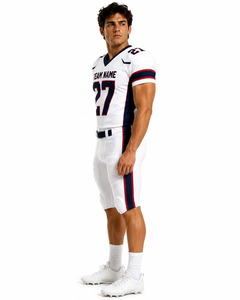 Ensemble d'uniformes de football américain personnalisés |   Maillot et pantalon de football sublimés |   Fabricant de vêtements de sport avec nom et numéro d'équipe - Product Image 5
