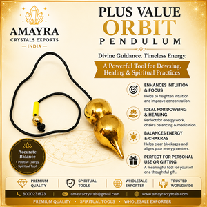 ลูกตุ้มโลหะทรงวงโคจร Golden Plus Value ทำด้วยมือ สำหรับการทำดาวซิ่ง-ลูกตุ้มเวทมนตร์ นิวเอจ ราคาสมเหตุสมผล ที่ Amayra Crystals Export - Product Image 1