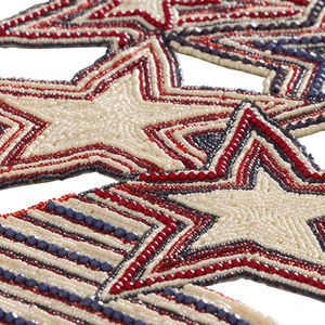 American Embroidered Star Table <b>Runner</b> Red White Blue Striped Cloth Home Decor <b>Washable</b> - Product Image 6