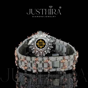 Top Demanded Fashion Moissanite <b>Diamond</b> Quartz <b>Watch</b> Couple Matching Luxury Stainless Steel Sapphire Crystal Movement Wrist - Product Image 3
