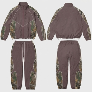 Ensemble de survêtement camouflage pour homme, 2 pièces, veste zippée et pantalon de jogging, vêtements de sport, tenue d'entraînement, vente en gros - Product Image 3