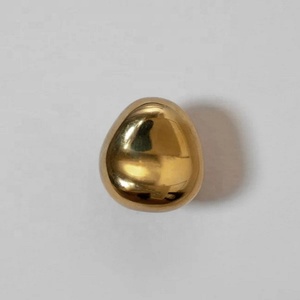 Poignée de meuble classique en laiton, forme œuf, finition dorée, durable, écologique, antirouille, pour tiroirs de commode, maison et bureau - Product Image 1