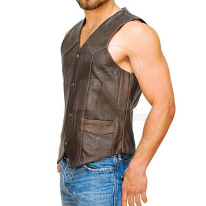 Chaleco de Cuero Genuino para Hombre, Resistente al Viento, Ecológico, para Invierno, Nuevo Modelo en Venta - Product Image 5