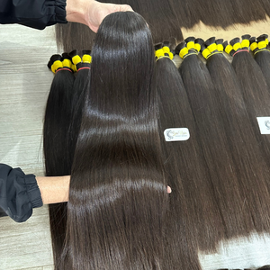 Vente en gros d'extensions de cheveux humains vierges 100% cuticule vietnamienne crue naturelle alignée forte permanente blanchie teinte lâche vague profonde - Product Image 1