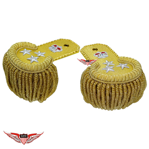 Epaulettes Vintage Marca KEW, Pliegues Decorativos Premium con Flecos y Borlas, Material de Viscosa, Bordado Personalizado, Ecológico - Product Image 1