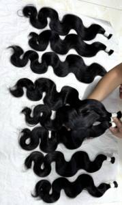 Vendedores de cabello Remy baratos Extensión de cabello humano con ondas corporales a granel Color natural Sin desprendimiento ni enredos - Product Image 4