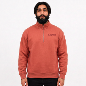 Sweat-shirt molletonné personnalisé à col zippé, épais, pour l'hiver, impression numérique, lot de 2 pièces, commande en gros pour les détaillants de vêtements aux États-Unis - Product Image 5