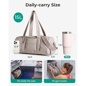 Unisex Fitness Duffle Bag With Yoga <b>Mat</b> Holder <b>Large</b> Capacity 30-40L Polyester Casual Sport Bag Zipper Closure Soft Handle - Product Image 5