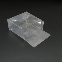 Boîtier rectangulaire transparent en plastique ETB avec matériaux recyclés, épaisseur 0,5 mm, impression UV, logo personnalisé, étui de protection, lot de 5