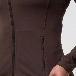 Women's Plus Size Workout Jacket Full Zip Breathable Four-Way Stretch Running <b>Thumb</b> <b>Holes</b> Slim-Fit Yoga Athletic Gym Jackets - Product Image 5