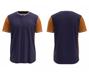 เสื้อเบสบอลแบบกำหนดเองสำหรับทีมกีฬาและงานอีเว้นท์ พร้อมโลโก้และหมายเลขตามสั่ง |   ฐานผ้าโพลีเอสเตอร์ที่ระบายอากาศได้ดี - Product Image 6