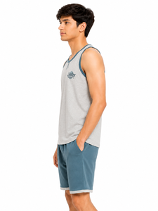 Conjunto deportivo Livster para hombre, conjunto de camiseta sin mangas y pantalones cortos, ropa deportiva de verano, conjunto deportivo informal para entrenamiento. - Product Image 2