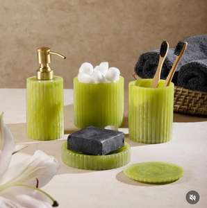 Accesorios de baño de resina epoxi de calidad premium, juego de tocador de lujo, organizador de decoración para el hogar al mejor precio - Product Image 1