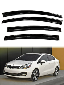 2011-2017 Kia Rio Sedan <b>Window</b> Visor Acrylic Sun <b>Shade</b> Rain Guard Door Visor Car Deflectors for Ventilation and Sun Protection - Product Image 2