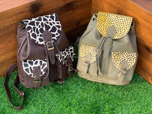 Sac à dos en cuir de fourrure à imprimé animal recyclé de style occidental pour femmes, couleur arc-en-ciel, sac à dos en cuir de taille idéale, nouvel arrivage - Product Image 4