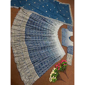 ชุดราตรีที่สวยงามชุดแฟนซี lehenga choli กับ dupatta สำหรับงานปาร์ตี้ - Product Image 5