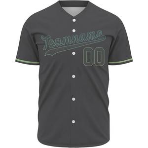 Uniforme de Béisbol Personalizado Sublimado para Equipos Juveniles, Camiseta de Béisbol Negra Lisa con Logotipo Bordado - Product Image 1