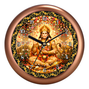 Modern <b>Silent</b> Quartz Hanuman Ji Wall <b>Clock</b> Spiritual Home Decor Bajrangbali Design Promotional Office Product Printing Technique - Product Image 4