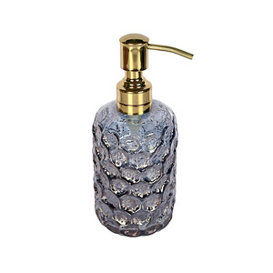 <b>Refillable</b> Glass <b>Hand</b> <b>Soap</b> Dispenser with Gold Pump for Bathroom & Vanity Counter - Product Image 6
