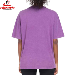 เสื้อยืดคอตตอนทรงโอเวอร์ไซส์สำหรับผู้หญิง ตะเข็บพรีเมียม ทรงหลวม สีพื้น ผ้าเจอร์ซีย์ระบายอากาศได้ดี ใส่ได้ทุกฤดู - Product Image 2