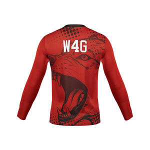 Camiseta Deportiva Casual Transpirable de Manga Raglán con Cuello Redondo, 220g, de Secado Rápido, Ecológica, con Estampado por Sublimación y Tejido Personalizado - Product Image 5