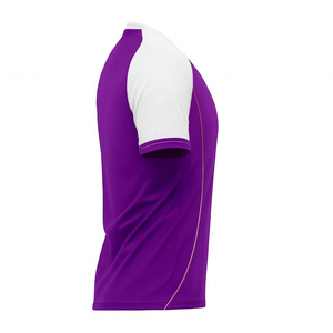 Custom Purple <b>Soccer</b> Jersey V-Neck Short Sleeve Moisture Wicking Unisex Adult Sport Apparel Sublimated Print - Product Image 6