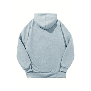 Top Selling Winter Men's Front Tracksuit Set <b>Hooded</b> Sweatshirt Jogger Pants Casual Solid Color Full Sleeve Drawstring Regular - Product Image 2