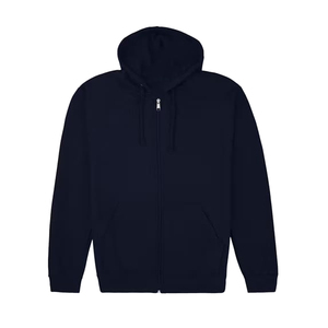 Sweat-shirt à capuche bleu pour homme, couleur unie, décontracté, tricoté, produit très demandé, 100% coton. - Product Image 2