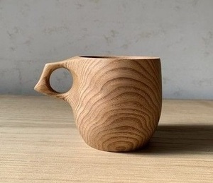 Handmade Wooden Mug Natural Solid Wood Coffee <b>Cup</b> Rustic Finish Eco Friendly Drinking Mug <b>for</b> Home Kitchen - Product Image 4