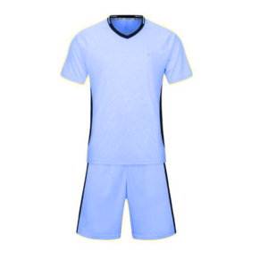 Ensemble de maillot de football jaune pour homme, manches courtes, col en V, évacuation de l'humidité, taille élastique, toutes saisons, couleur unie, polyester, uniforme - Product Image 3