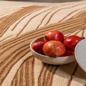 Alfombra de Lana con Forma de Hoja, Suave, Artística, Moderna, Abstracta, Hecha a Mano, para Sala de Estar, Dormitorio, Decoración de Piso de Diseño Único - Product Image 4