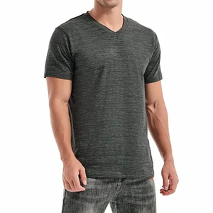 T-shirts pour hommes de bonne qualité, anti-rétrécissement, coupe slim, manches courtes, col en V, prix le plus bas, pour un usage décontracté. - Product Image 5