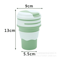 Gobelet pliable portable en silicone sans BPA, résistant à la chaleur, écologique, compatible lave-vaisselle, pratique pour les voyages, 701-800 ml